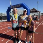 Runners at a chip-timed race in Central California
